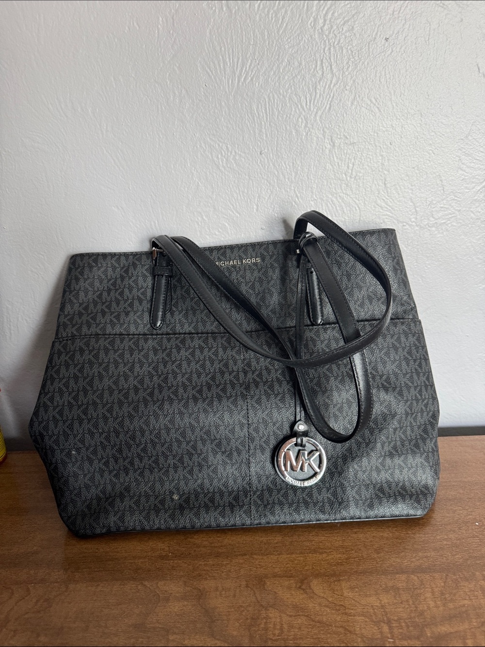 Michael Kors Black Logo Tote Bag